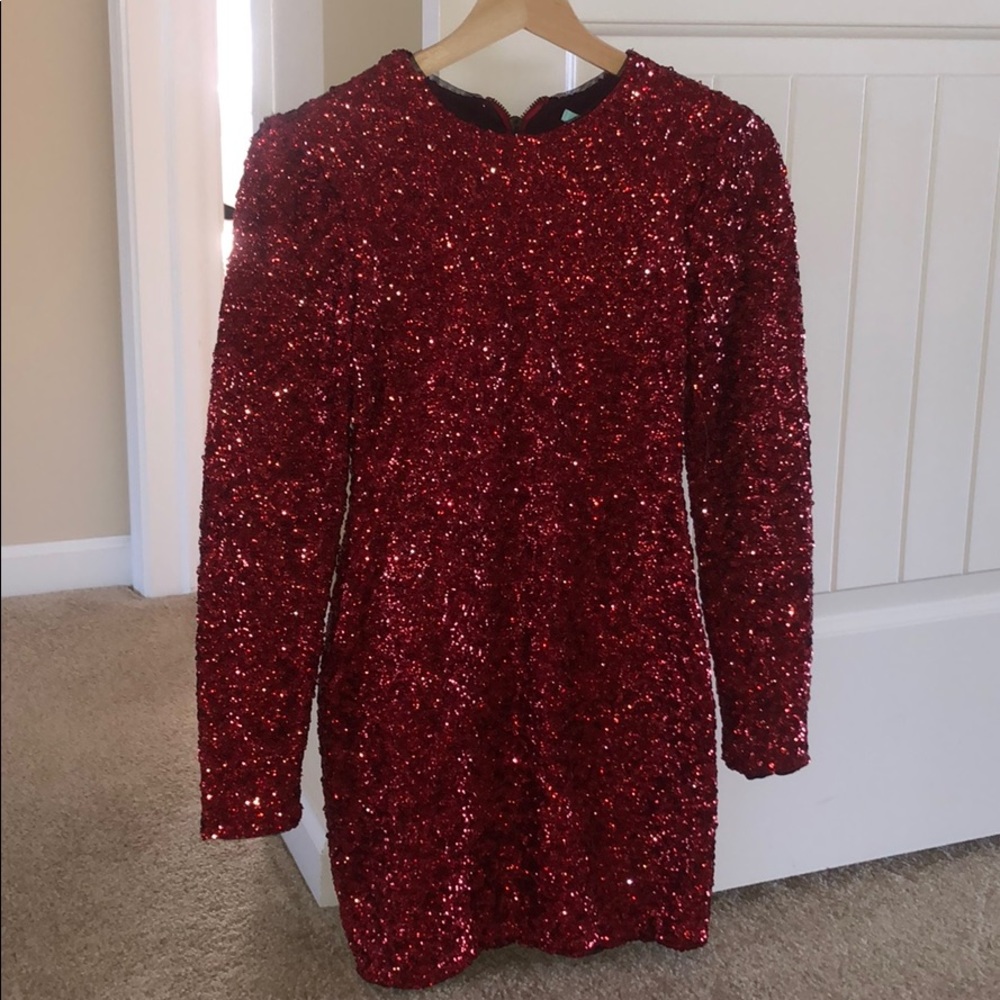 Red Sequin Dress